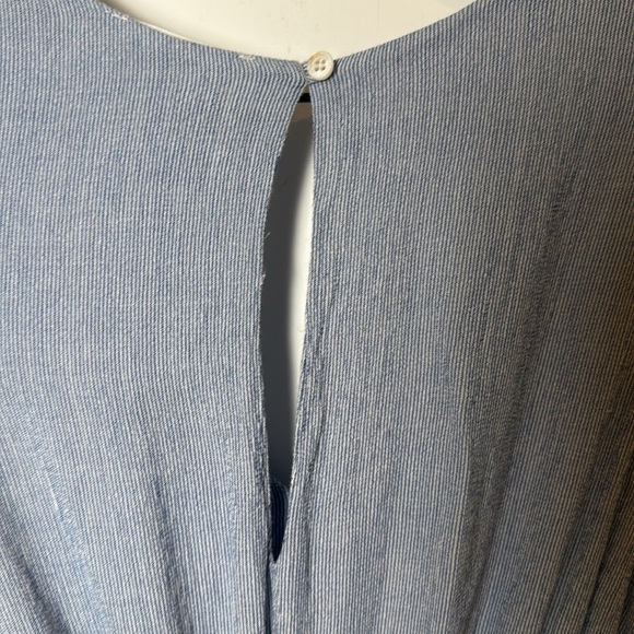 For the Republic Striped Sleeveless Jumpsuit with Pockets Blue and White size L - Picture 5 of 9